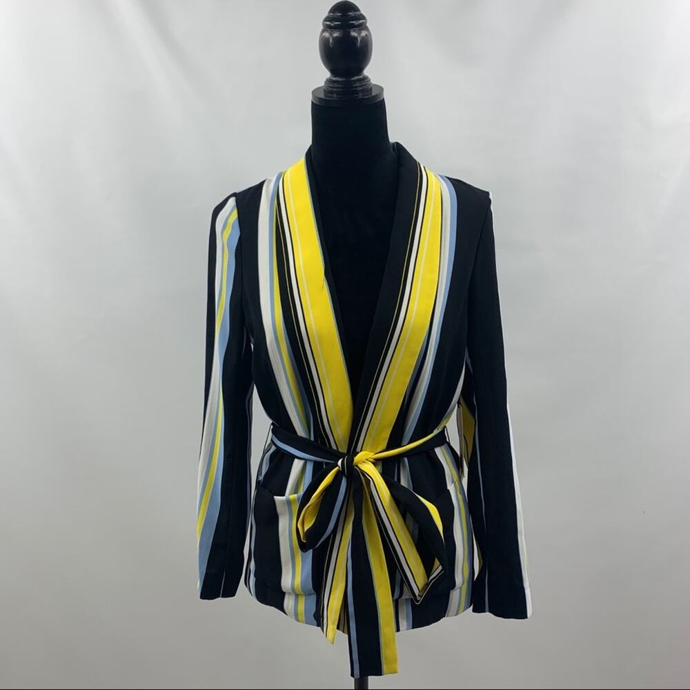 Halogen Black Lucid Two Pocket Belted Blazer